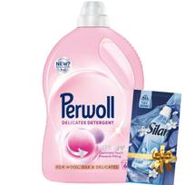Skysti vilnos ir švelnių audinių skalbiklis Perwoll Renew, 3 l, 60 skalbimų + dovana