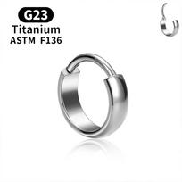 ASTM F136 G23 Titano Auskarai Žiedai 16G Su Vyriu Segmentiniai Nosies Septumo Auskarai Tragus Cartilage Helix Kūno Papuošalai 16G 1.2X12mm gray