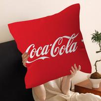 C-Coca C-Cola Pagalvė Anime Pagalvė Sofos-Lovoje Galvūgalio Pagalvės Užvalkalas Pagalvėlės Užvalkalas 45X45 Cm Madingas Peach skin 18*18(CM)-1Pcs red