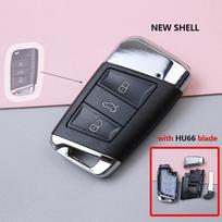 Atnaujintas automobilio rakto korpusas Volkswagen Vw Golf Mk 7 Tiguan Mk2 T-Roc T-Cross Skoda Octavia Kodiaq Karoq Seat Ateca Leon gray