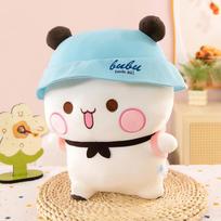 Didelis 60cm Kawaii Bubu meškiuko pliušinis žaislas su kepure Minkštas kimštas gyvūnas lėlė vaikams suaugusiems Gimtadienio Kalėdų dovana Namų dekoras 20CM white