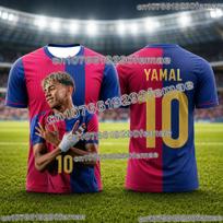 Lamine Yamal gerbėjų leidimo commemorative futbolo marškinėliai vaikams Greitai džiūstantys prakaitą sugeriantys futbolo marškinėliai sportui ir lauko veiklai S red