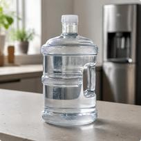Vandens dozatoriaus butelis Maistinis ąsotis su rankena Storas Didelis Įpylimo skaidrus Transparent 18.9L gray