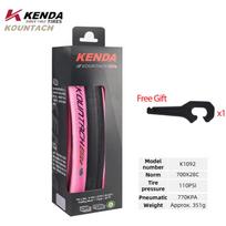 Kenda K1092 Naujos plento dviračio padangos atsparios pradūrimams ir slydimui Itin lengvos Sulankstomos 700x28c Kountach Elite Rožinė šoninė dalis 1pcs gray