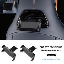 Universali automobilio laikiklio galinei sėdynei BYD Song Plus Sealion 6 Seal U ATTO 3 (2023–2025 m) - Planšetinio kompiuterio ir telefono laikiklis 2pcs juoda