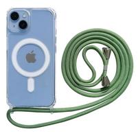Kryžinė juostelė Magnetinis dėklas iPhone 17 Air 16 16E 15 14 Plus 13 12 Pro Max 11 Telefonams Magsafe Kietas PC Skaidrus galinis dangtelis iPhone 14 Plus