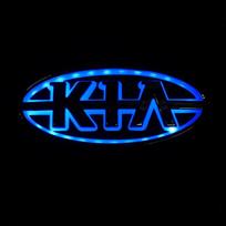 3D LED apšviečiama KIA automobilio emblema ženklelis Galinės bagažinės lipdukas Logotipas Kia Picanto Cerato Sportage Ceed Rio K2 K5 K3 Sorento Stinger xwgln00 mėlyna
