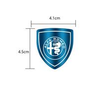 For Alfa Romeo Giulietta GT 159 147 156 Mito Brera Giulia F1 3D Metal Car Side Fender Sticker Shield Badge Emblem Logo QF4 black
