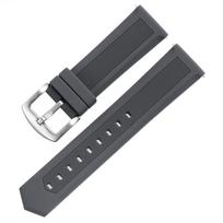Guminė laikrodžio apyrankė tag heuer Seiko laikrodžio dirželiai 18mm 20mm 22mm 24mm juoda mėlyna oranžinė bet kokiam prekės ženklui Laikrodžio dirželių priedai 20mm black