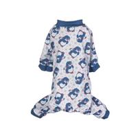 Autumn and Winter Cat and Dog Printed Four-legged Home Pajamas and Pet Clothes M tamsiai mėlyna spalva