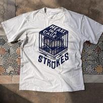The Strokes Heart In A Cage Graphic Tee Unisex White T-shirt S- XXL gray