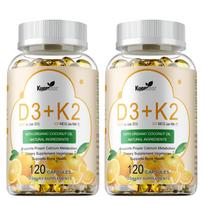 D3+K2 Vitamin D3 K2 Capsules 120 Count 5000 IU 200 MCG — Bone Health, Calcium Metabolism, Immune Support 120*2