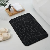 Coral Fleece Non-slip Pebble Bathroom Mat 40*60cm juoda