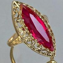 Horse's eye temperament imitation ruby ring for women, multi-claw inlaid metal hollow jewelry, European-style beautiful accessories no. 9 brown