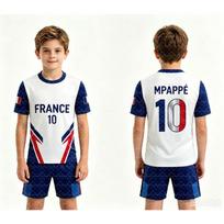 2026 Specialus Nr.10Mbappé Futbolo Džersio Šortų Rinkinys Moterims Prancūzijos Vėliava Gerbėjų Marškinėliai ir Šortai Vasaros Vaikams 2 dalių Rinkinys 140