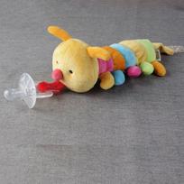 Švelnus ir raminantis kūdikio vienaragio čiulptukas-žaislas su nuimamu klipsu Caterpillar No Pacifier