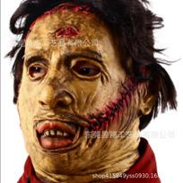 Teksaso grandininio pjūklo žudynių kaukė Helovino baisi latekso galvos apdangalo cosplay rekvizitas The Texas Chainsaw Massac brown