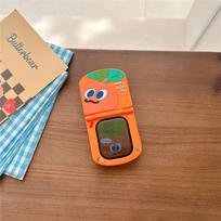 For Apple Watch Sport 1/2/3/4/5/6/7/8/9st Gen S10 S11 Ultra SE 38/45/41/44/42/46/49mm Funny Carrot Flip Cartoon Cute Kids Case Watch 1-2-3th(38mm) orange
