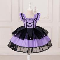 Naujas Atvykimas 2026 Lolita Princesės Suknelė – Vaikų Festivalio Pasirodymui & Mados Šou Suknelė 150cm/8Y black