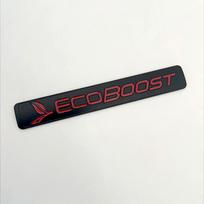 3D Metal EcoBoost Logo Car Fender Emblem Trunk Badge For Ford Fiesta Focus VRT3 Mustang 2 3 Fusion Mondeo EcoBoost Sticker Accessorie sidabro žalia spalva