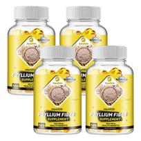 3-in-1 Fiber Psyllium Husk 2100mg 120 Capsules - Daily Fiber, Digestive Support 120*4