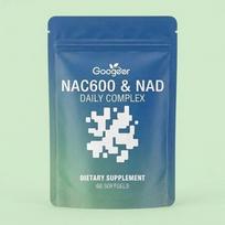 Ląstelių gyvybingumo kompleksas: NAC 600mg ir NAD+ kasdienės minkštos kapsulės (60 vienetų) 1pack