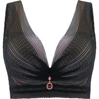 Sexy Deep V liemenėlė Didelio dydžio Visiškai dengianti liemenėlė Push Up liemenėlė gėlėta nėriniuota be paminkštinimo apatinis trikotažas46 48 50DE taurė apatinis trikotažas moterims 42/95C gray
