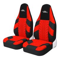 AUTOYOUTH 2PC automobilių sėdynių užvalkalai kaušas pilkos padangos, skirtos INSIGNIA A (G09) Dėl POLO (6R1, 6C1) raudona