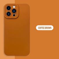 Matinis silikoninis minkštas telefono dėklas, skirtas iPhone 14 13 12 11 Pro Max Mini Se 2022 2020 X Xr 6s 7 8 14 Plus Xs Max objektyvo apsauginis dangtelis for iPhone X XS ruda