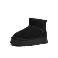 2023 Thick-soled Snow Boots Female Fur One Female Heightened Padded Thickened Cotton Shoes Winter 40 juoda