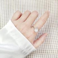 Originalus 925 prabos sidabro laisvai besisukantis antistresinis nerimo žiedas moterims su suktuku Resizable&925 sterling silver beige