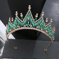 Nuotakos karūna Karalienės karūna Prom pasirodymui Mados podiumo konkursui Plaukų tiara Lydinio karūna gray