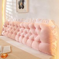Lovos galvos pagalvė Minkštas paketas Lovos pagalvėlė bendrabutis didelė nugaros pagalvė Pagalvė mergaičių miego sofa juosmens apsauga 50*90cm rožinė