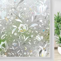 90x200Cm 3D Vaivorykštės Efekto Langų Plėvelė Vitražo Vinilo Lipni Plėvelė Statiškai Prilimpantys Langų Lipdukai Šilumos Kontrolė Anti UV 55x100 cm