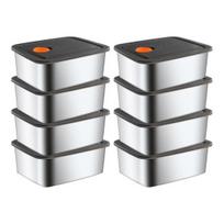 1/2/3/4/5/6/8/10 vnt. Maisto laikymo indų rinkinys Pietų dėžutė Nerūdijančio plieno Sukraunami Užkandžių indai 8pcs