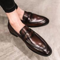Formalūs vyriški batai Odiniai biuro batai Vyrams Klasikiniai rudi Mokasinai Vyrams Elegantiški batai Prabangūs Chaussure Homme H614 48 ruda
