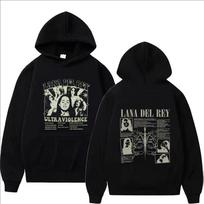 Lana Del Rey Mados Spausdintas Hip Hop Hoodie Vyrams Ruduo Žiema Moterims Laisvalaikio Derliaus Ilgomis Rankovėmis Vilnos Megztinis Džemperiai M black