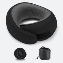 U-Shaped Memory Foam Neck Pillow: Comfortable, Portable Support for Travel gray