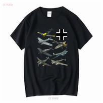 Antrojo pasaulinio karo vokiečių naikintuvai Ju 87 Stuka Bf 109 Me 262 Fw190 Marškinėliai S 4XL vintage Skalbti Šiek tiek grafinis Unisex mada vyrams L black