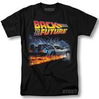 Back To The Future Shirt Delorean Classic Movie Poster Graphic Design T-Shirt 2XL red