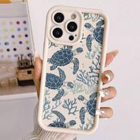 Spalvingas jūrų vėžlys, dažytas minkštas telefono dėklas, skirtas iPhone 16 16E 11 12 13 Pro Max 15 14 Pro Max 7 8 Plus SE2 X XR XS, silikoninis dangtelis For iPhone XR