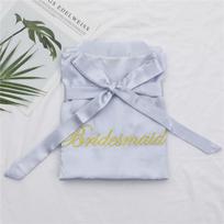 Vestuvinis chalatas Siuvinėtas Nuotakos mama Siuvinėtas Pamergė Pamergės rytinis chalatas Vestuvinis Pamergės mada Temperamentas Elegantiškas One size gray