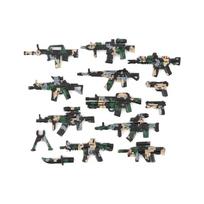 25/50/100 vnt. Antrojo pasaulinio karo kariniai armijos policijos kariai SWAT ginklai patranka konstravimo kaladėlės MOC figūrėlės priedai modelio kaladėlės DIY žaislas black