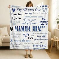 Naujas Mamma Mia pledas Minkštas ir draugiškas odai Sofa Lova Sumigti Patalynė Visų sezonų antklodė 75x90cm gray