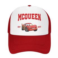 Žaibo McQueen Sally automobilio beisbolo kepuraitė vyrams ir moterims vasarinei lauko tinklelio šoninės saulės kepurės, reguliuojamos, laisvalaikio stiliaus One Size white