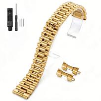 20mm 21mm 22mm prabangus vientisas laikrodžio apyrankė 304L nerūdijančio plieno sulankstoma sagtelė apyrankė Rolex vyriškiems moteriškiems laikrodžiams priedai 20mm auksas