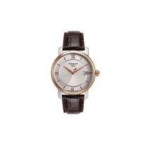 TISSOT Harbor Collection Quartz Movement 50 meter Water Resistance Men's Watch 40mm White Dial T097.410.26.038.00 Brown Strap gray