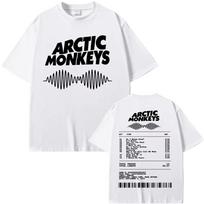 Arctic Monkeys Music Album Graphic Tshirt Men Women Vintage Hip Hop Street Style T Shirts Cotton Casual  T Shirt M black