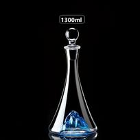 Kūrybingas raudonojo vyno dekanteris Mėlynas ledkalnio kalnas Rankų darbo krištolo stiklas Raudonojo vyno carafe Elegantiškas stiklinis butelis Tobulos dovanos gray