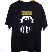 Vintage The Meteors band wreckin crew T-Shirt Mens Womens Tees Top, size S-4XL M black